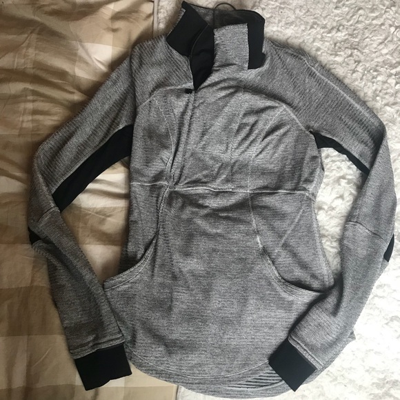 Black and white lulu lemon zip up - Picture 1 of 3